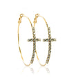 Crystal Cross  Earrings