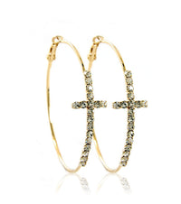 Crystal Cross  Earrings
