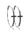Crystal Cross  Earrings