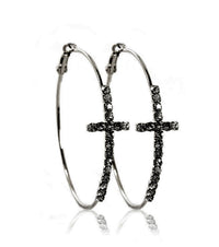 Crystal Cross  Earrings