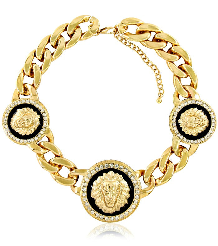 DESIGNER INSPIRED LION HEAD NECKLACE
