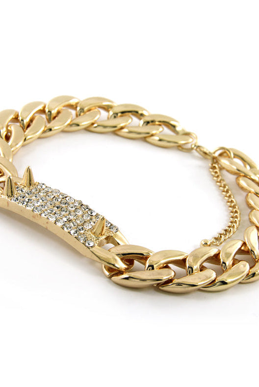 HALS KETTE GOLD MIT DIAMANTENSPITZE