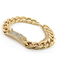 DIAMOND SPIKE ID GOLD NECKLACE