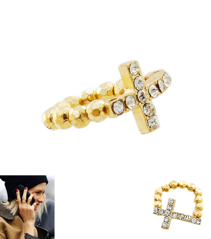 DEHNBARER MIDI-RING MIT KRISTALLEN