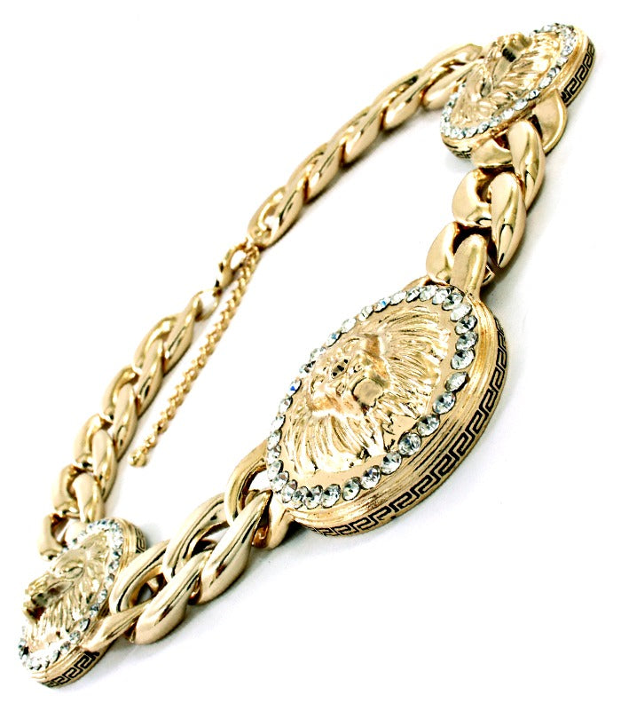 DESIGNER INSPIRED LionHead  Necklace - Gold