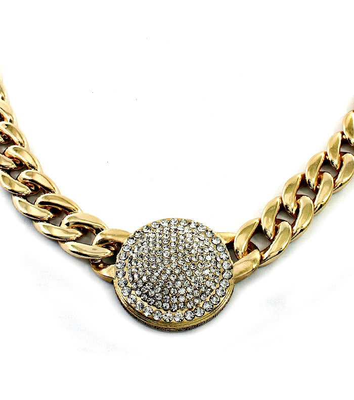 'Rihanna'  Crystal Round Shape Necklace