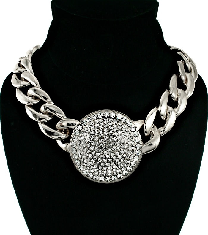 'Rihanna'  Crystal Round Shape Necklace