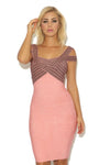 ROCHELLE OFF SHOULDER  BANDAGE DRESS