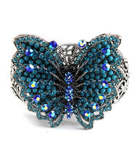 ‘MARIAH’ CRYSTAL BUTTERFLY BRACELET - RED