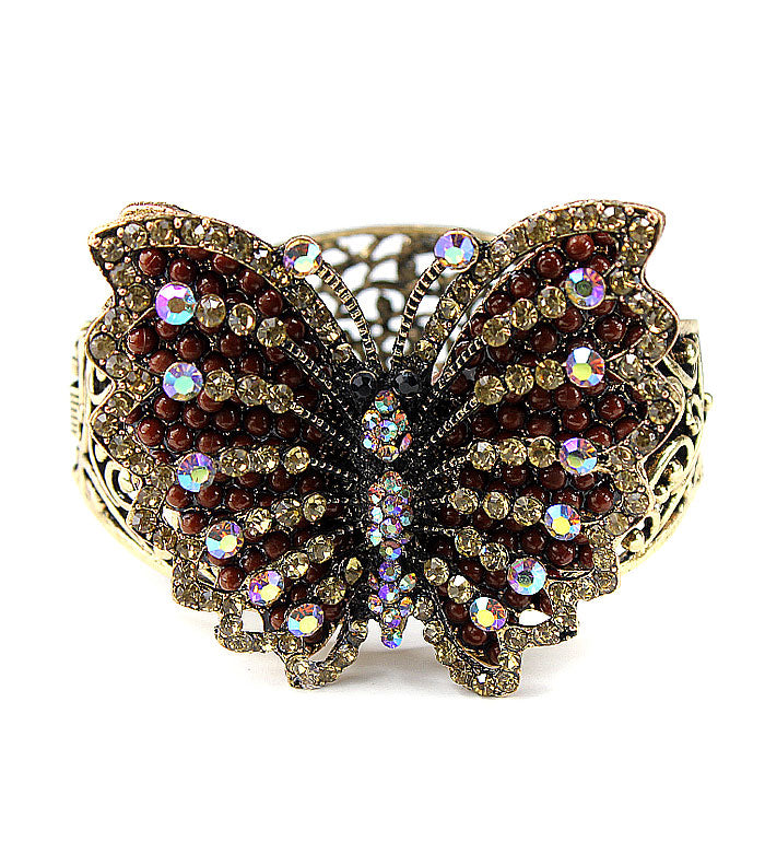 Armband „MARIAH“ mit Kristallschmetterling – Rot
