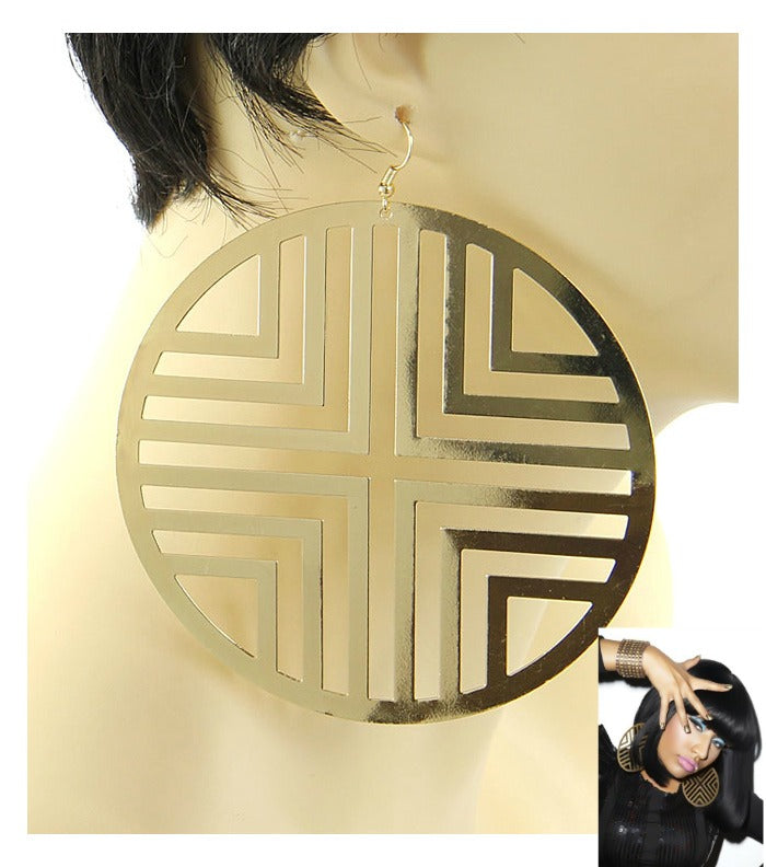 BASKETBALL WIVES FISH  HOOK  EARRING  - GOLD