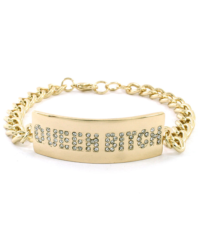 'QUEEN B'  BOLD STATEMENT CRYSTAL BRACELET