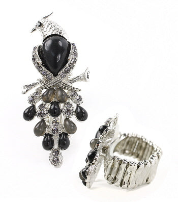 Stretch Crystal Animal Ring