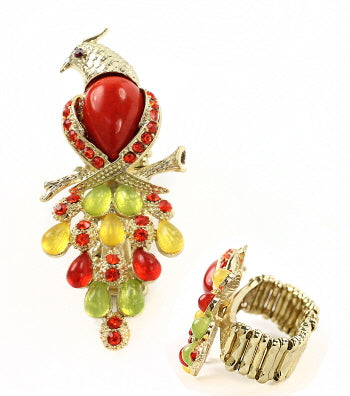 Stretch Crystal Animal Ring