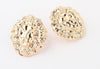 Gold Animal Lion Head earrings