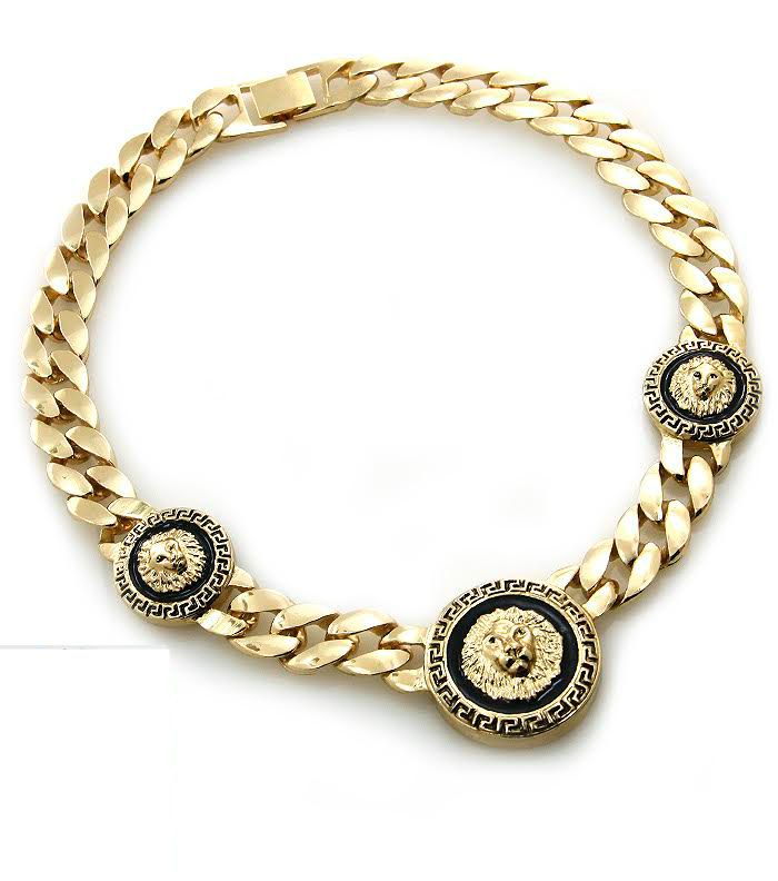 URBAN GLAM 3 LION PENDANT NECKLACE