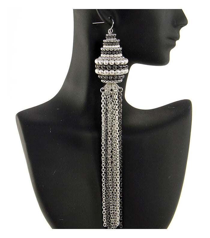 'GODDESS'  FISH HOOK LINEAR EARRING
