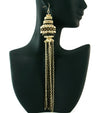 'GODDESS'  FISH HOOK LINEAR EARRING