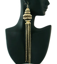 'GODDESS'  FISH HOOK LINEAR EARRING