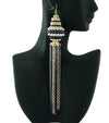 'GODDESS'  FISH HOOK LINEAR EARRING